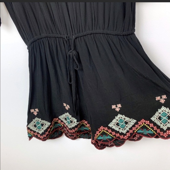 Freeway black romper with embroidery Aztec print - Picture 5 of 8